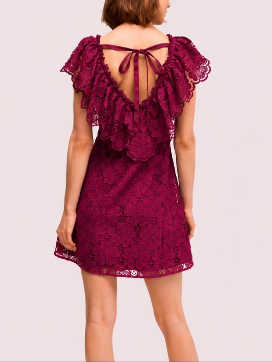 kate spade Dresses & Skirts - Kate Spade New York Spade Lace Mini Dress Beetjuice Size 14 NWT